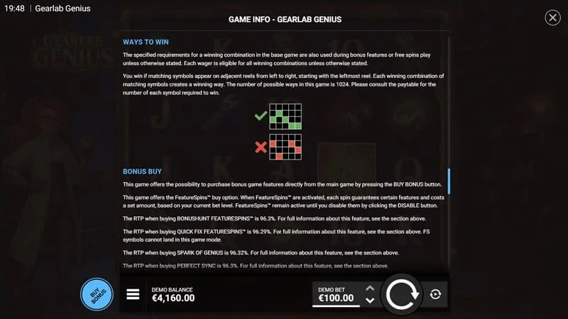 Gearlab Genius - ワイルドシンボルで構成されたスーパーリール